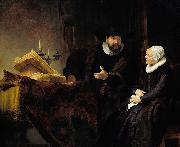 REMBRANDT Harmenszoon van Rijn The Mennonite Preacher Anslo and his Wife china oil painting artist